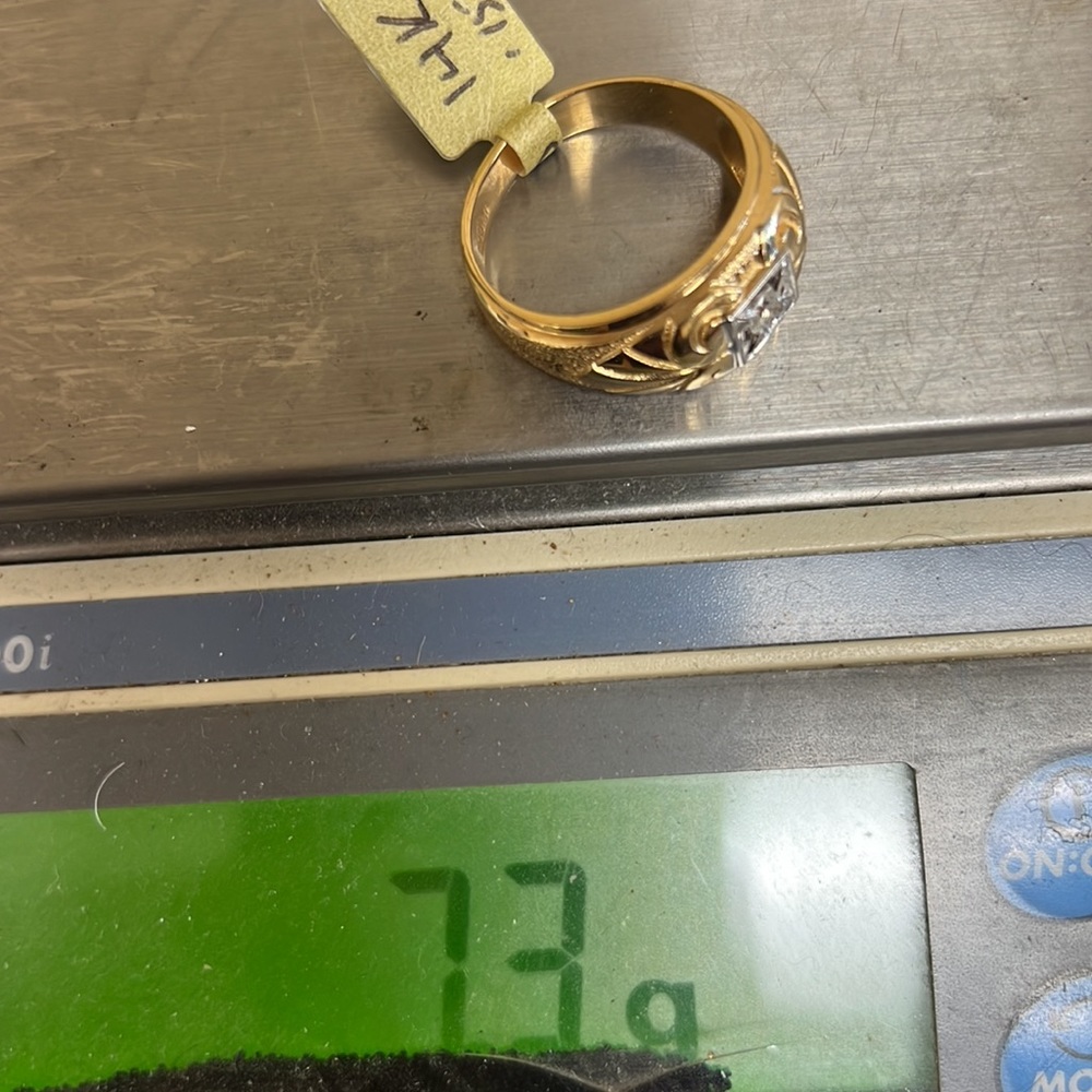 Diamonds 14k Solid Gold Ring - image 5